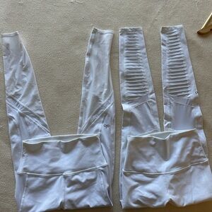 ALO Yoga White Leggings Bundle Of 2